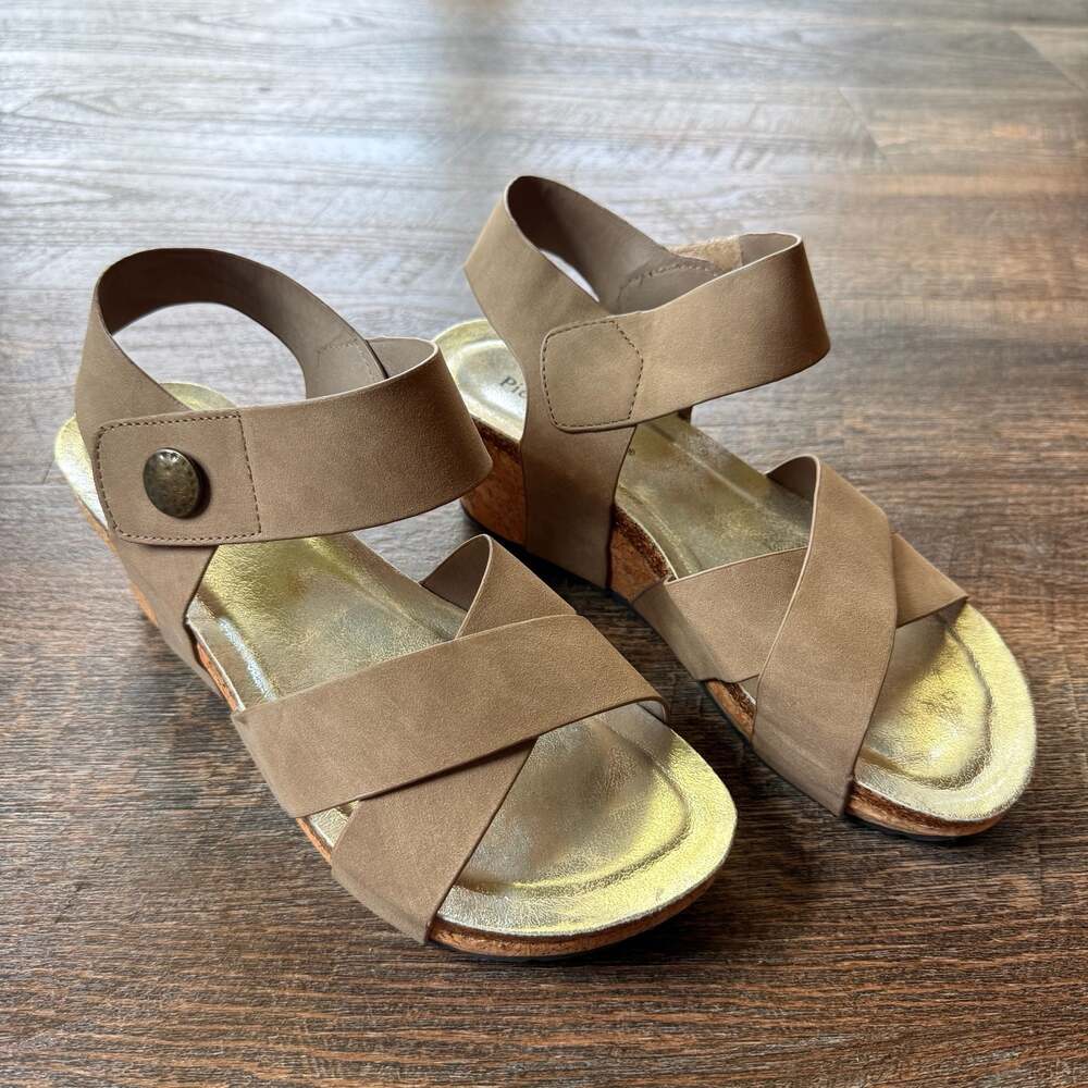 Pierre Dumas Chantal Women's Wedge Heel Sandals Size 8.5